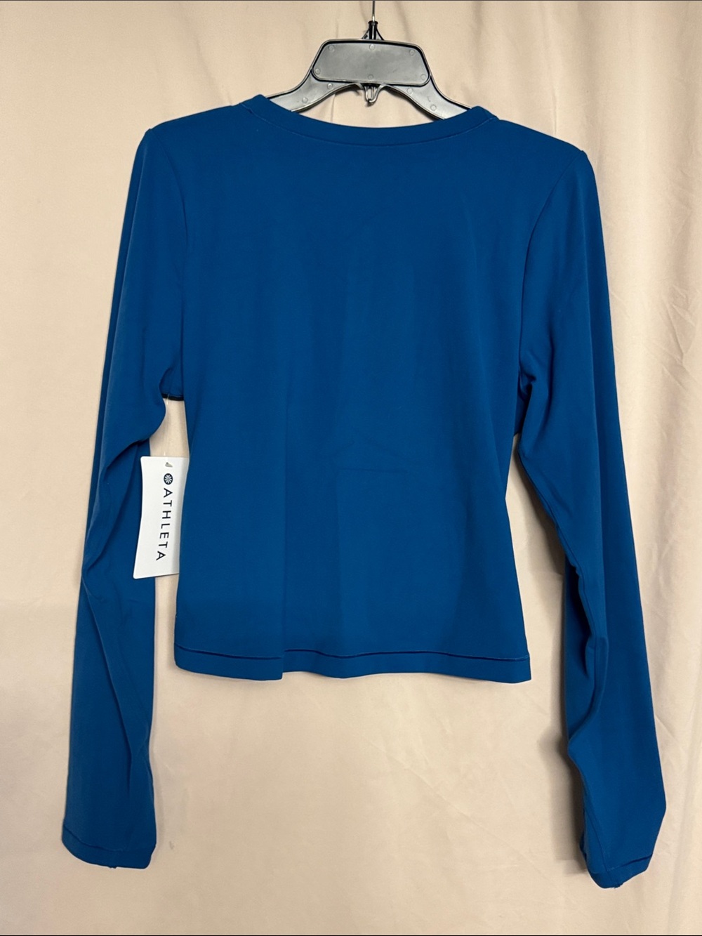 Athleta Transcend Long-Sleeve Wrap-Style Top, Size XL, Color Teal Blue - Picture 8 of 12
